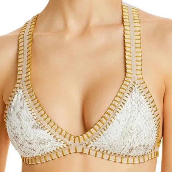PQ Platinum Swimwear Cobra Crochet Trim Top Triangle Size D - Picture 1 of 6